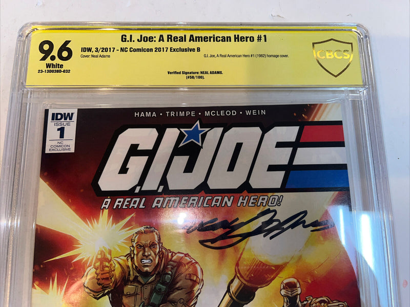 Gijoe Real American Hero (2017) # 1 (CBCS 9.6) Verified Signature Neal Adams #58