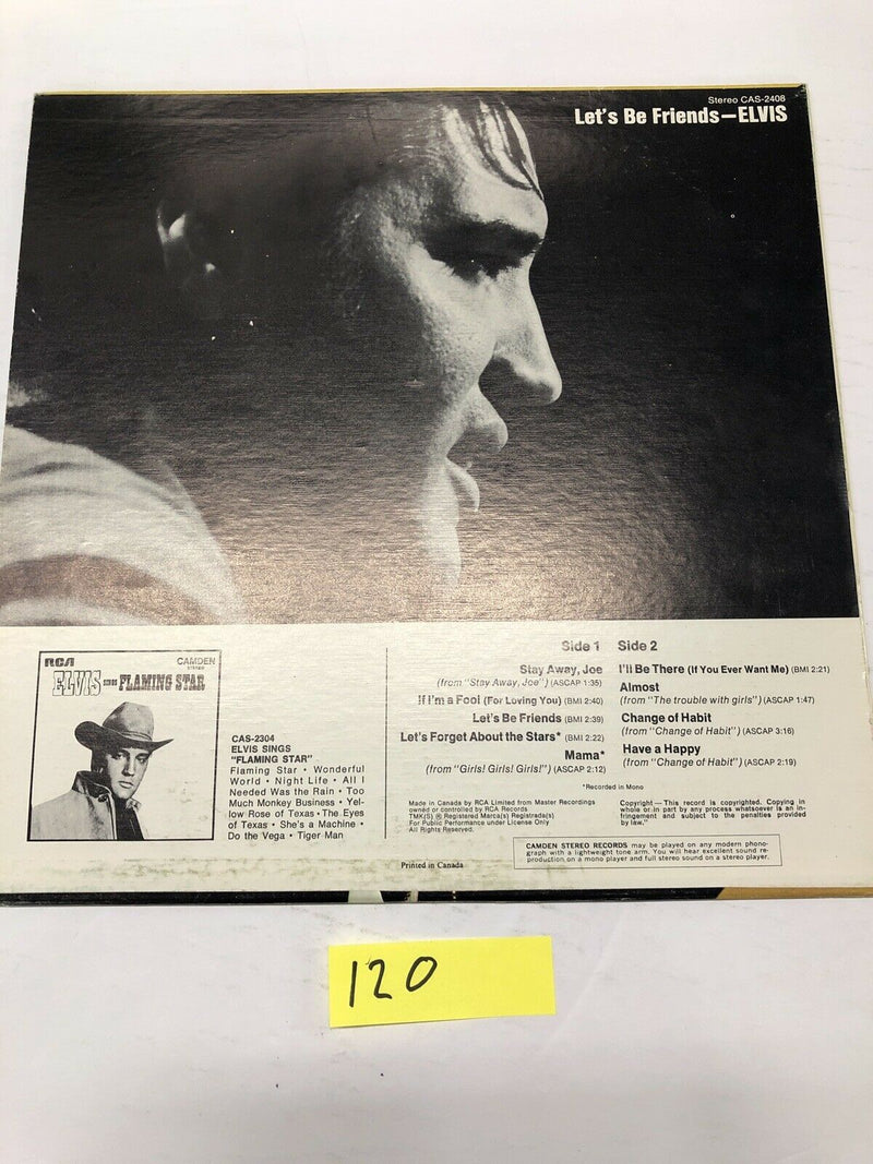 Elvis Lets Be Friends Vinyl LP Album