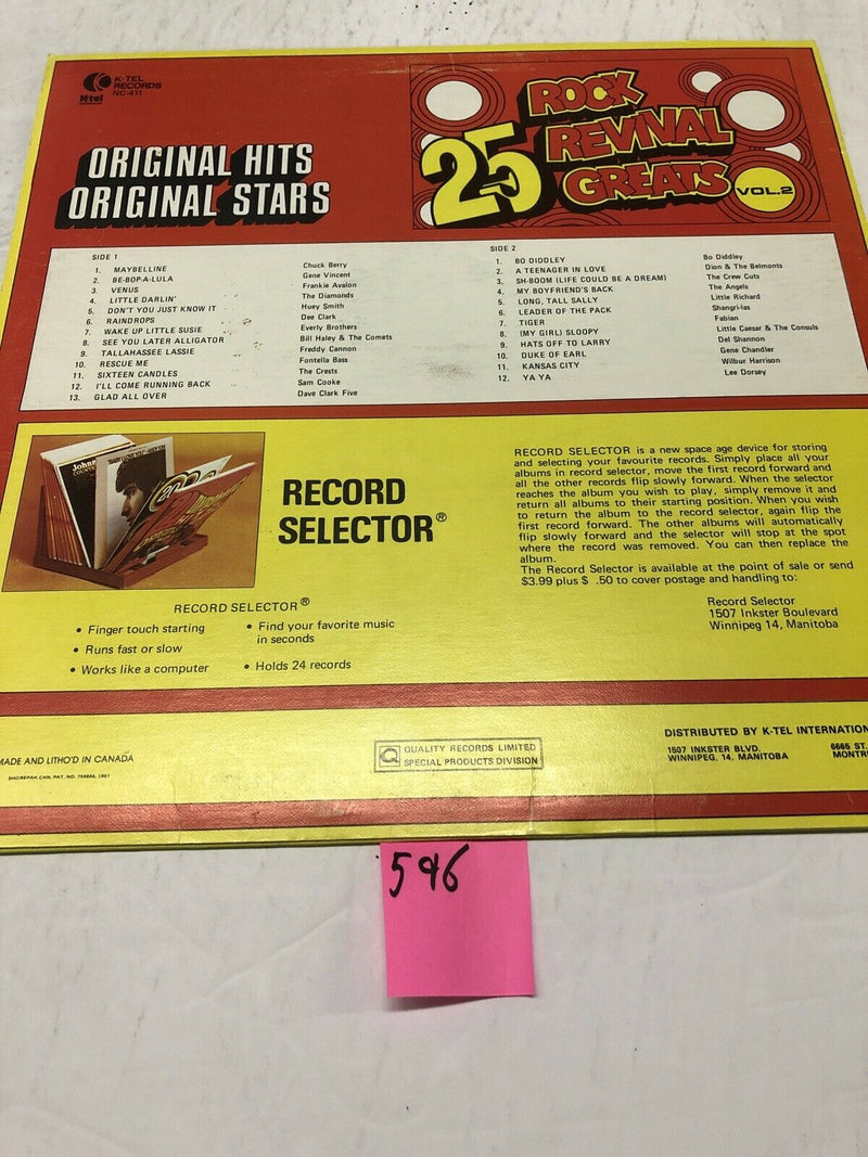 25,Rock Revival Greats Volume 2  Vinyl LP Album