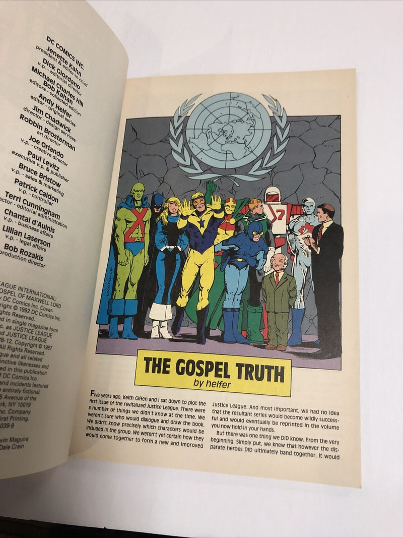 Justice League International The Secret Gospel Of Maxwell Lord TPB (1992)(NM)