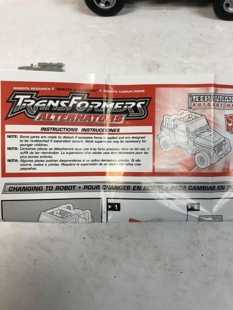 Transformers Alternators Jeep Wrangler Hound 2003 Complete Mint w/instructions
