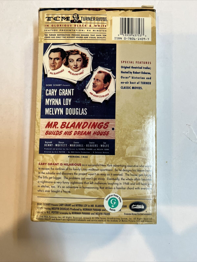Mister Blandings Builds His Dream House (VHS, 1996) Gary Grant • Myrna Loy