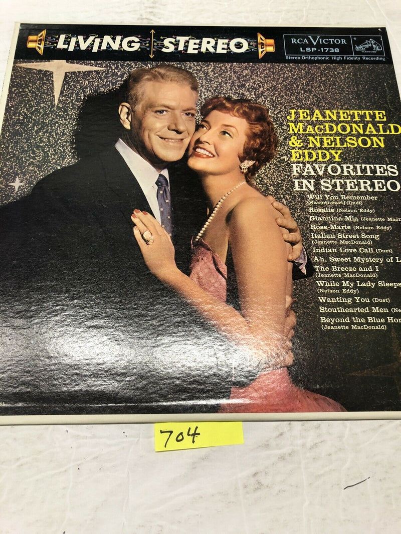 Jeanette MacDonald & Nelson Reddy Favorites In Stereo.   Vinyl  LP Album