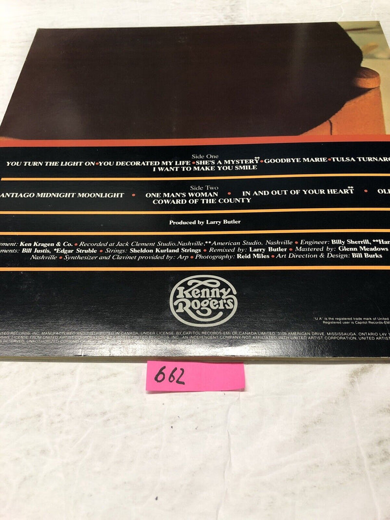 Kenny Rogers Kenny Vinyl  LP Album