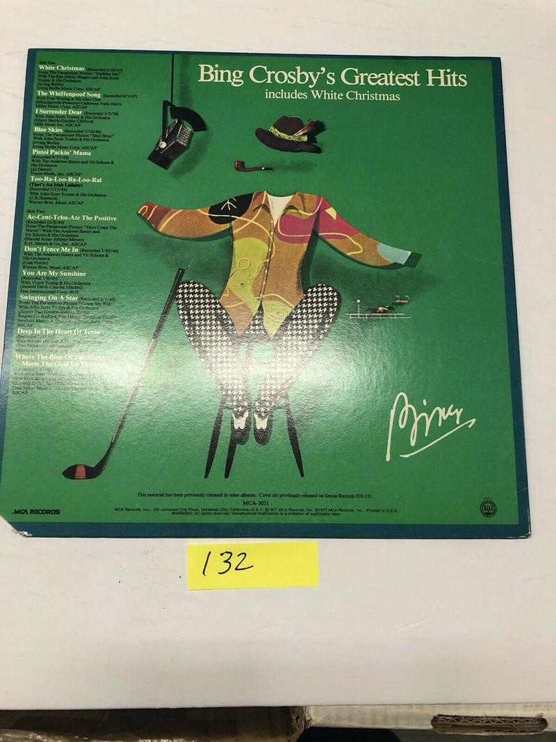 Bing Crosby’s Greatest Hits Vinyl LP Album