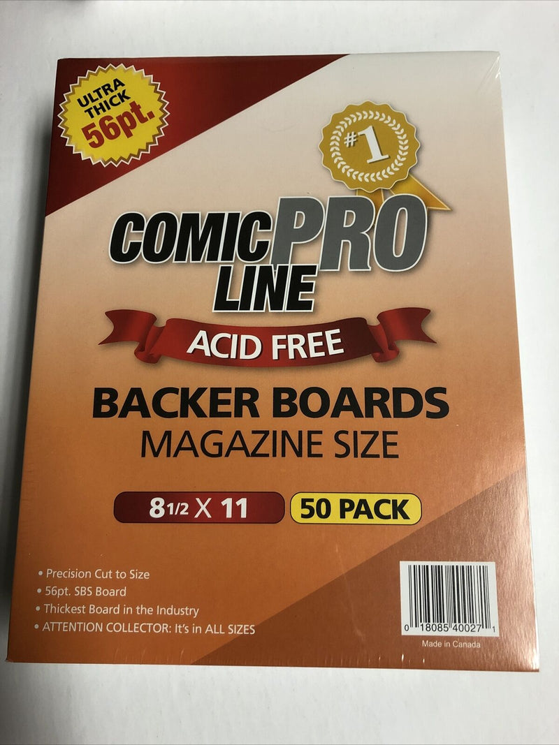 100 Comic Book Storage Boards Magazine 8 1/2”X10 1/2” 56 PT Coated Both Side