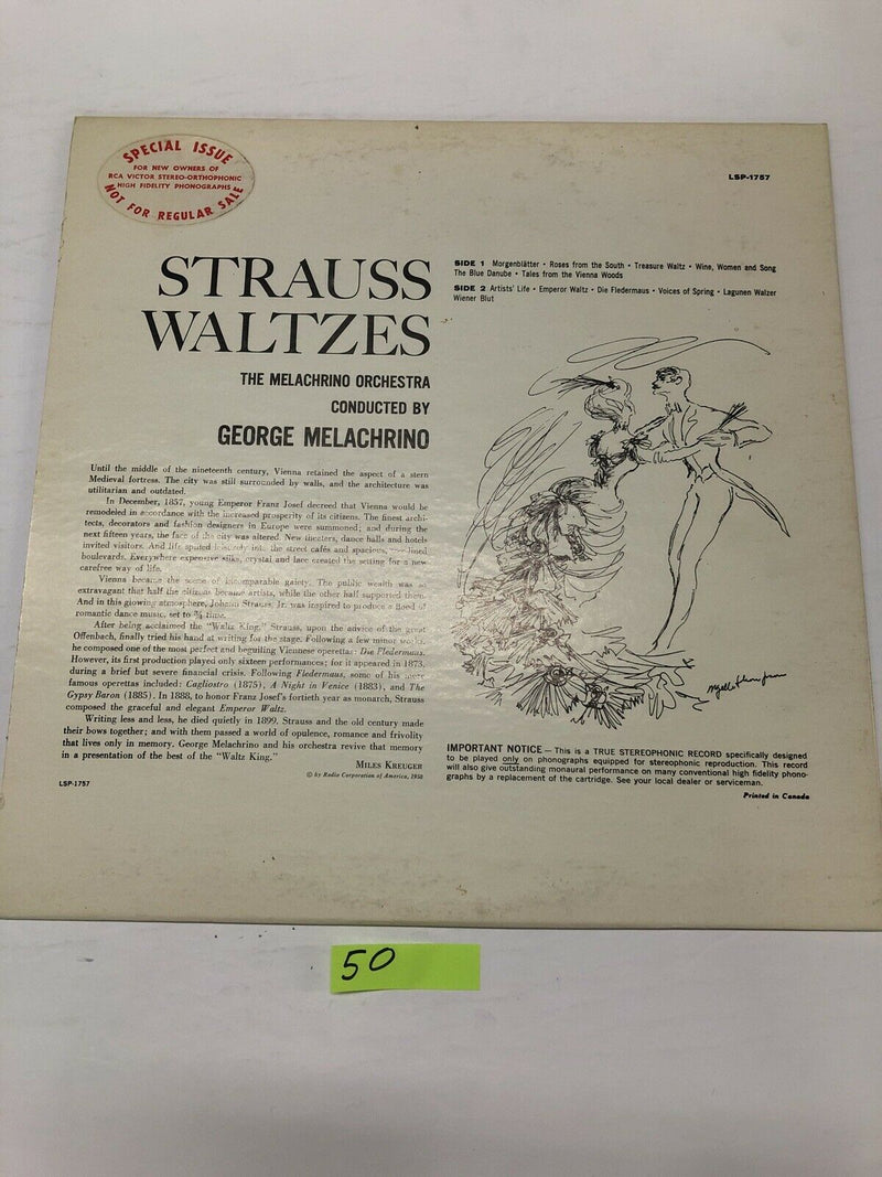 Strauss Walters The Melachrino Orchestra  Vinyl LP Album