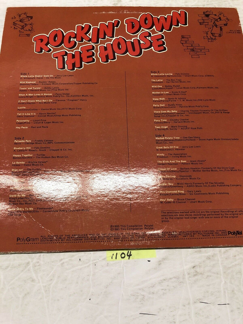 Rocking’ Down the House Various Artists Double Vinyl  LP Albums