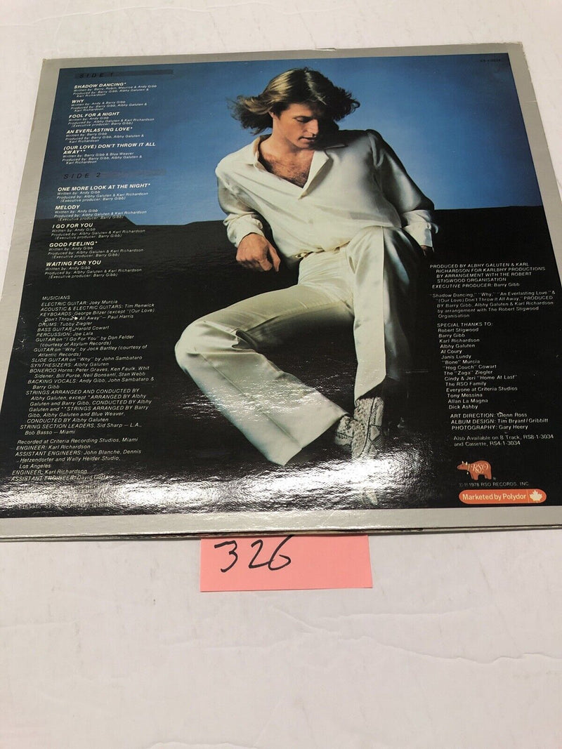 Andy Gibb Shadow Dancing  Vinyl LP Album