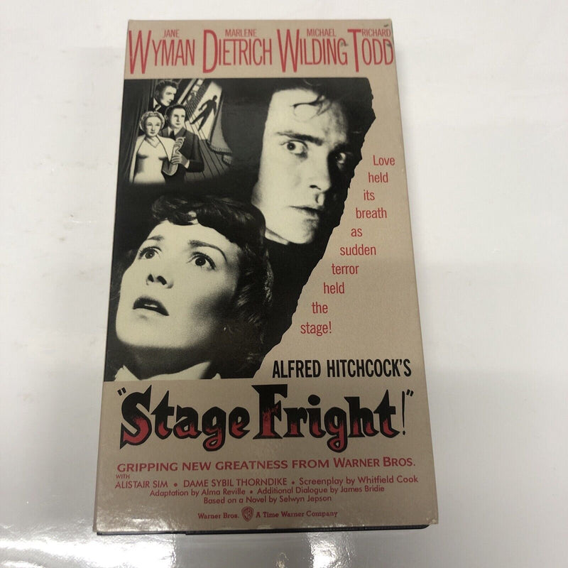 Stage Fright (1991) VHS Alfred Hitchcock’s • Jane Wyman • Marlene Dietrich