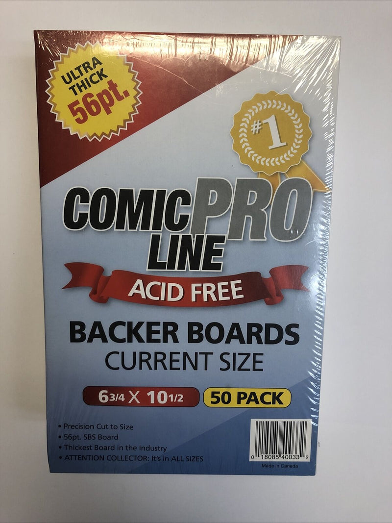 50 Thick Comic Book Storage Boards Current 6 3/4” X10 1/2” 56PT Coated 1 Side