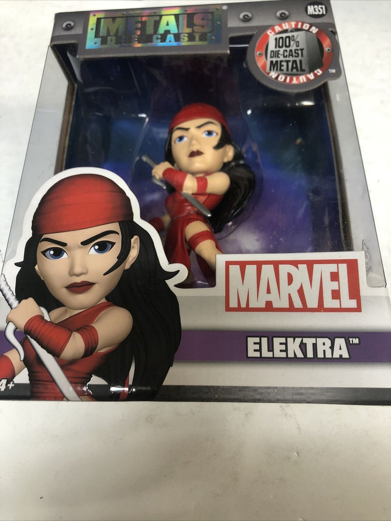 Marvel Comics Die-Cast Metals Elektra 4" Inch Figure New In Box M351 Jada Toys