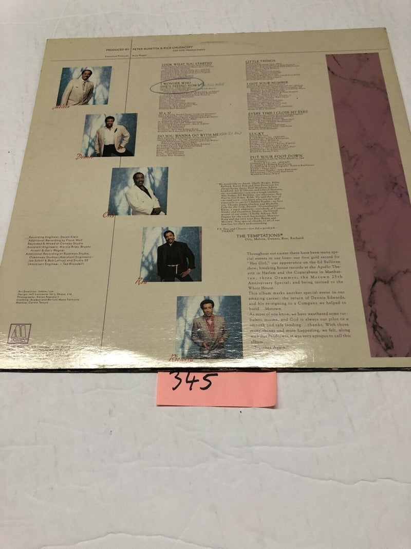 The Temptations Together Again Vinyl  LP Album