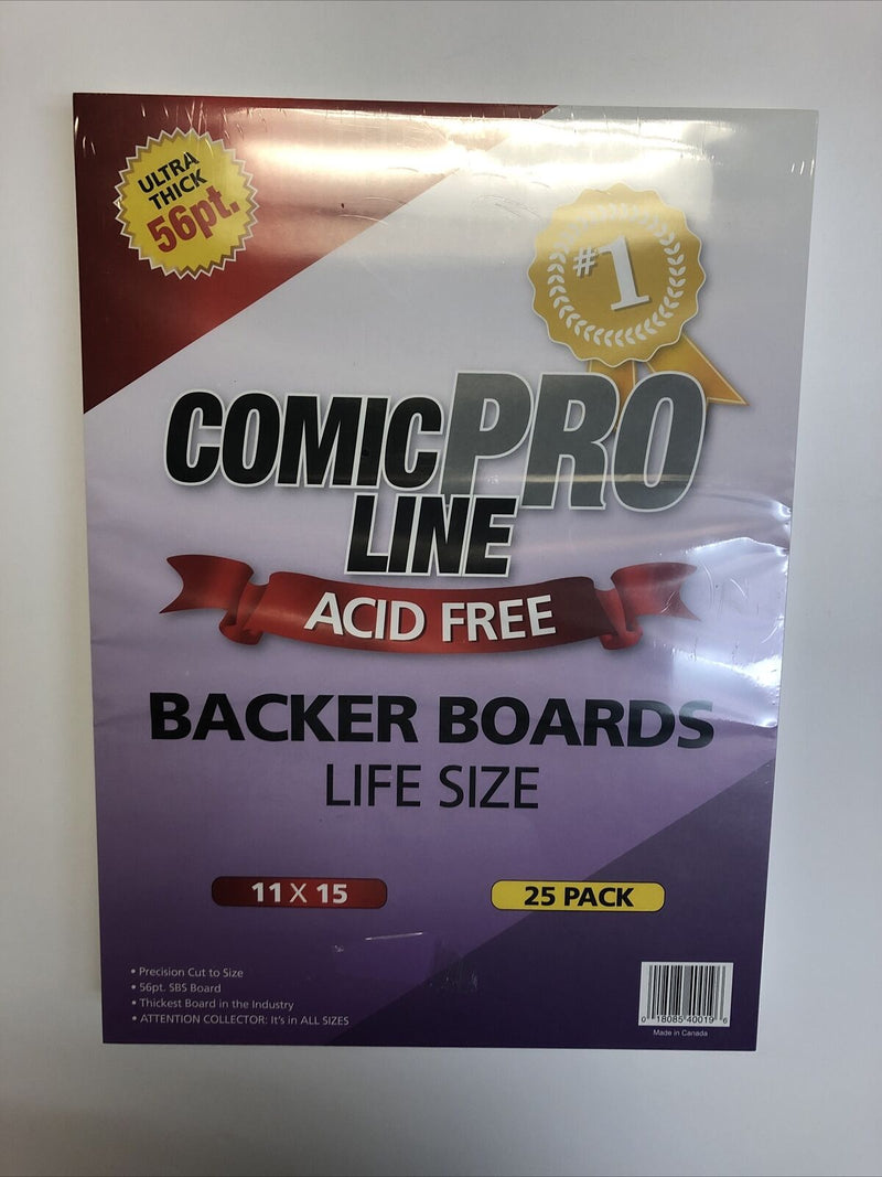 25 Comic Book Storage Boards Life Size 11” X 15” 56 PT Coated Both Side