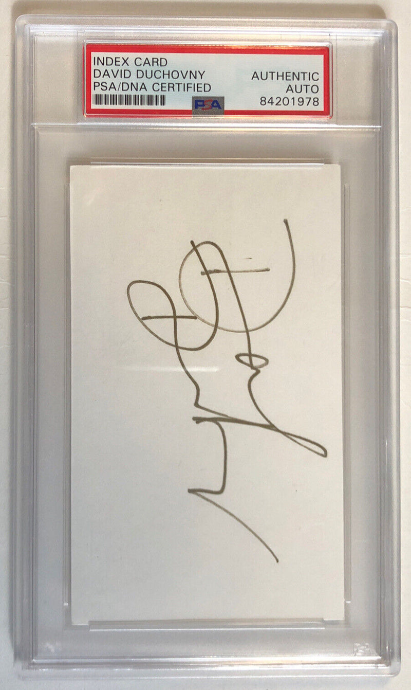 David Duchovny | Index Card | Actor Of The X Files-Signed | PSA/DNA Certified