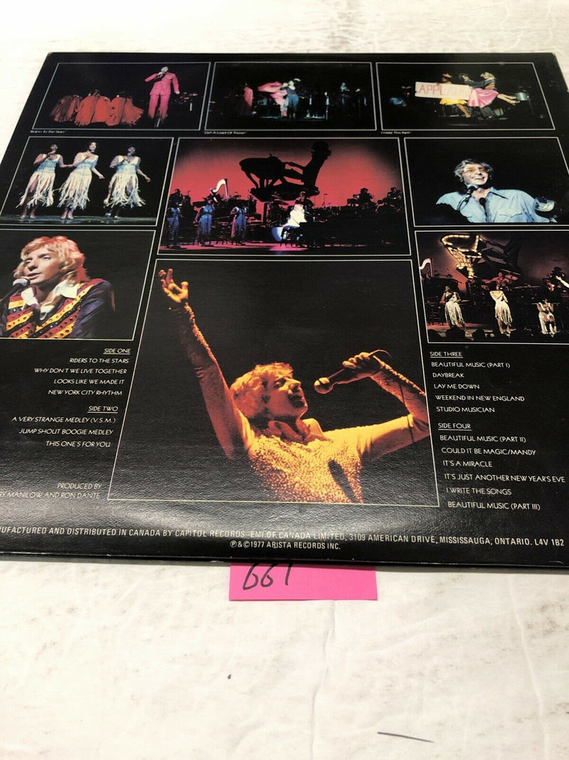 Barry Manilow Live Double Vinyl  LP Albums