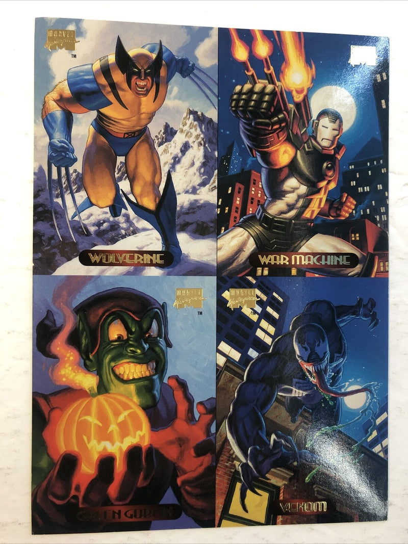 Marvel Masterpieces Oversized Promo Card Sheet (1994) Wolverine| Venom
