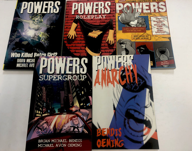 Powers  Vol.1-5 (2003) Marvel TPB SC Brian Michael Bendis