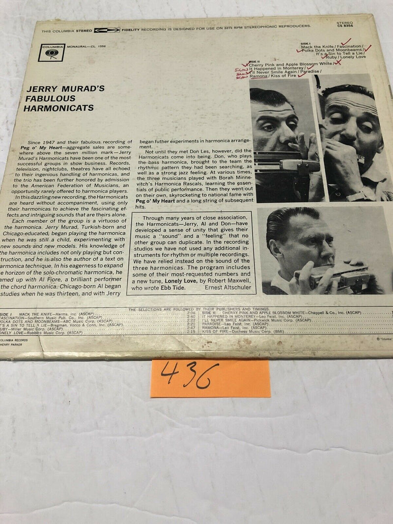Jerry Murad’s Harmonicats Cherry Pink Apple Blossom Vinyl LP Album