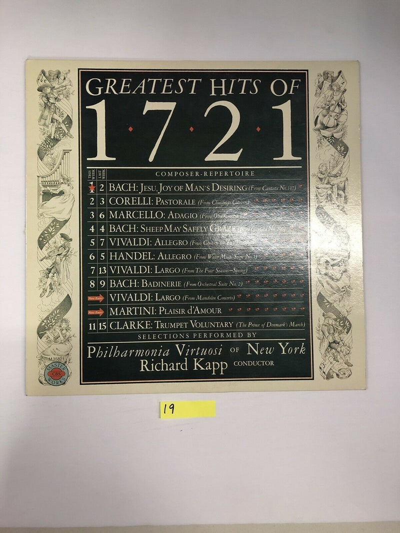 Greatest Hits Of 1721 Various Artists Vinyl LP Album