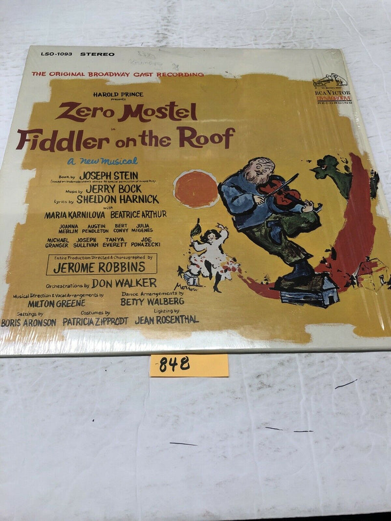 Fiddler On The Roof Original Broadway Cast Recording Vinyl LP Album