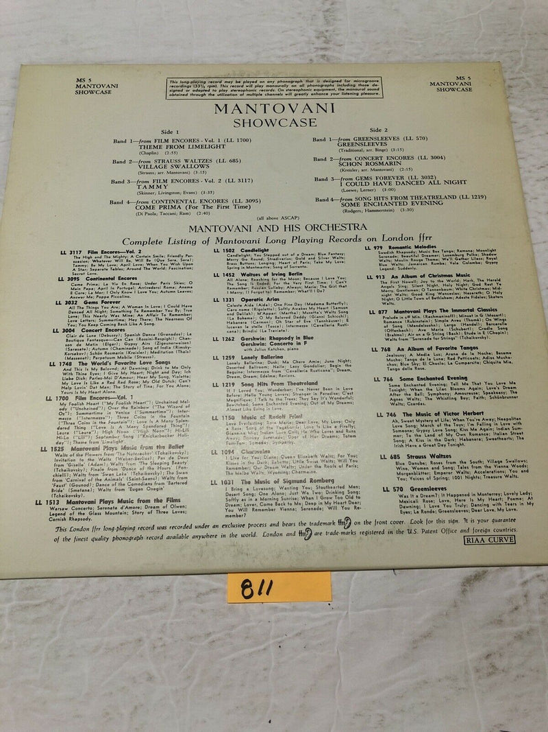 Mantovani Showcase Vinyl LP Album