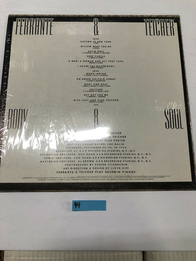 Ferrante  & Teicher Body & Soul Vinyl LP Album