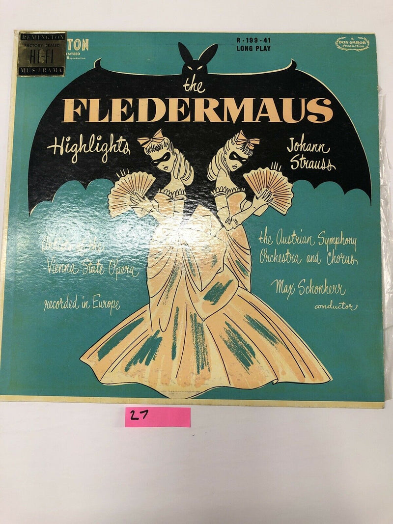 The Fledermaus Highlights Conductor Max Schonherr LP Album