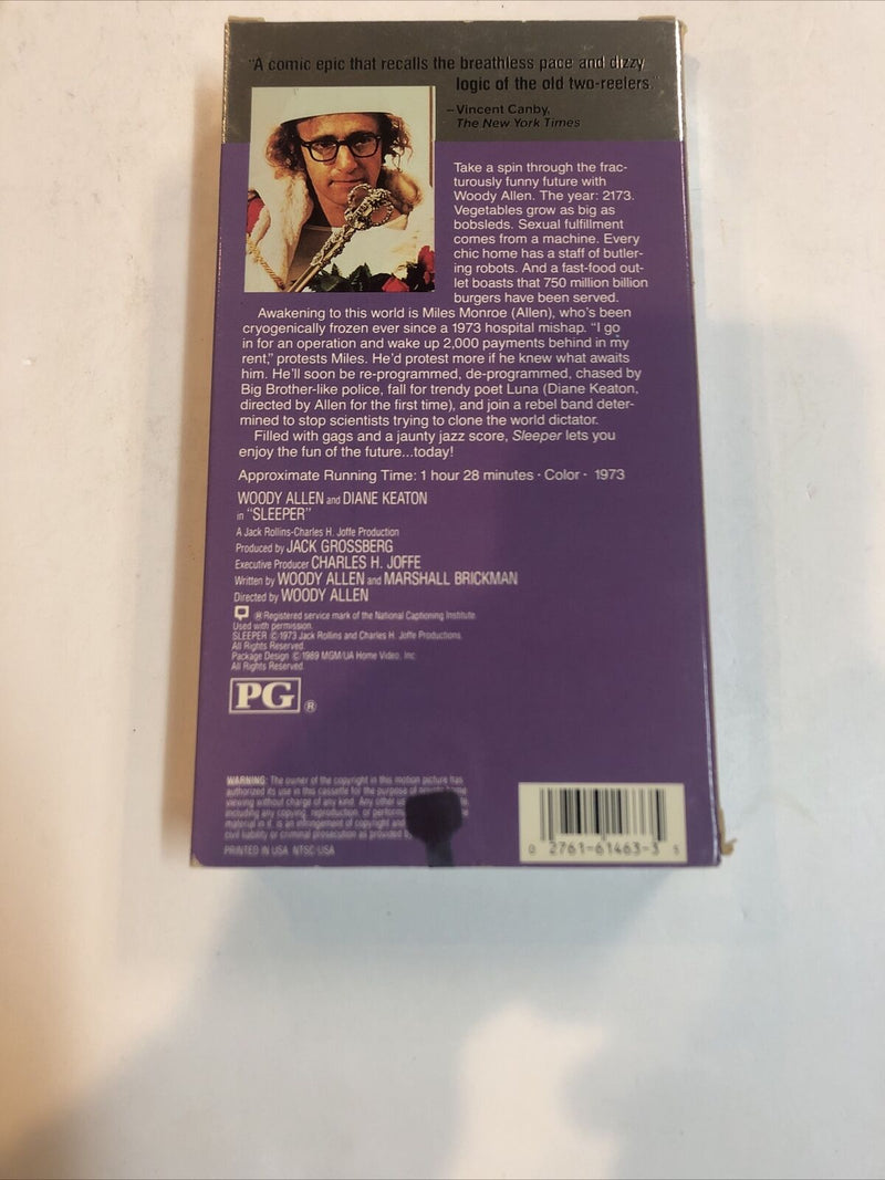 Sleeper (VHS 1989) Woody Allen • Diane Keaton • Marshall Brickman