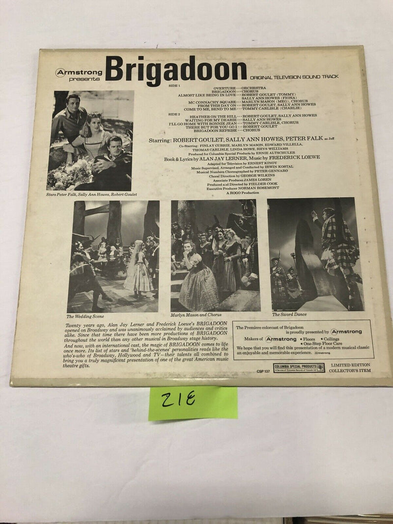Brigadoon Original Television Soundtrack Vinyl LP Album
