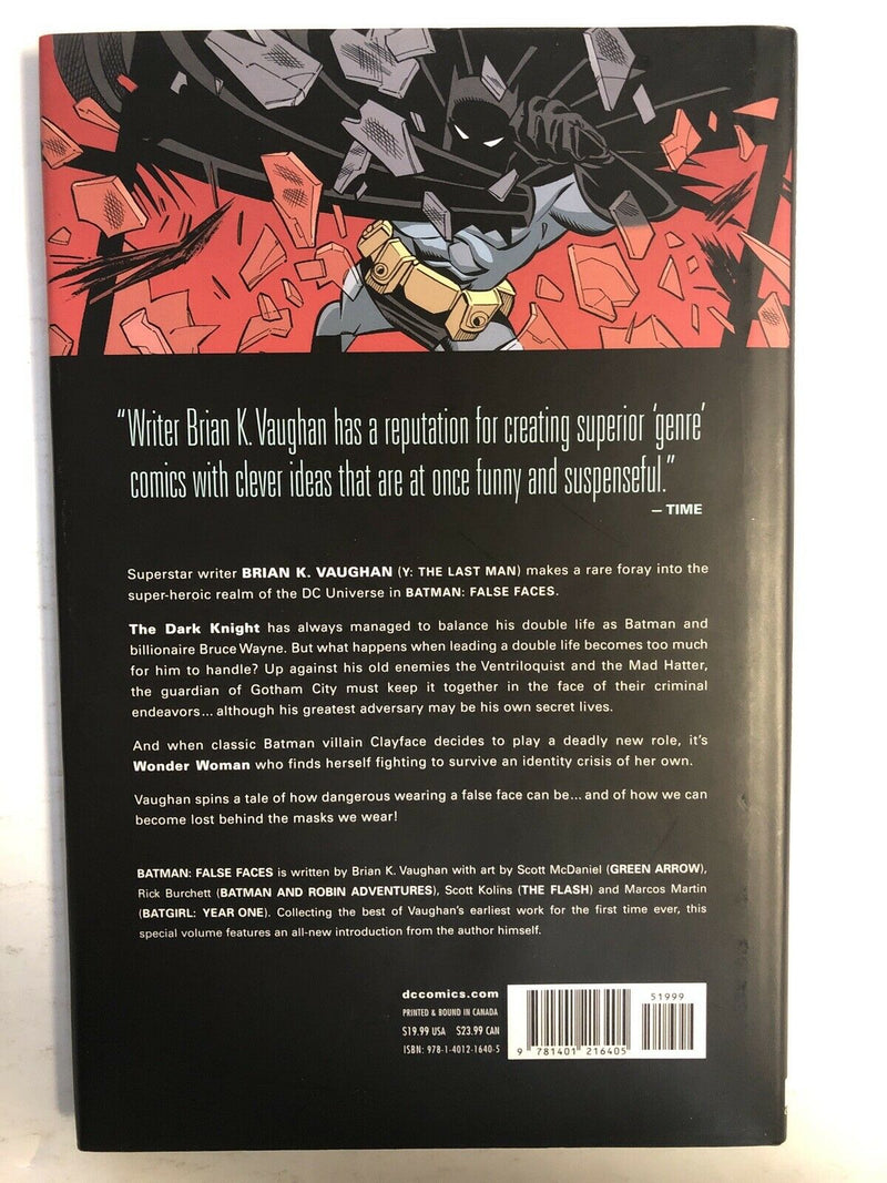Batman: False Faces | Hc Hardcover (2009)(NM) Brian K. Vaughan
