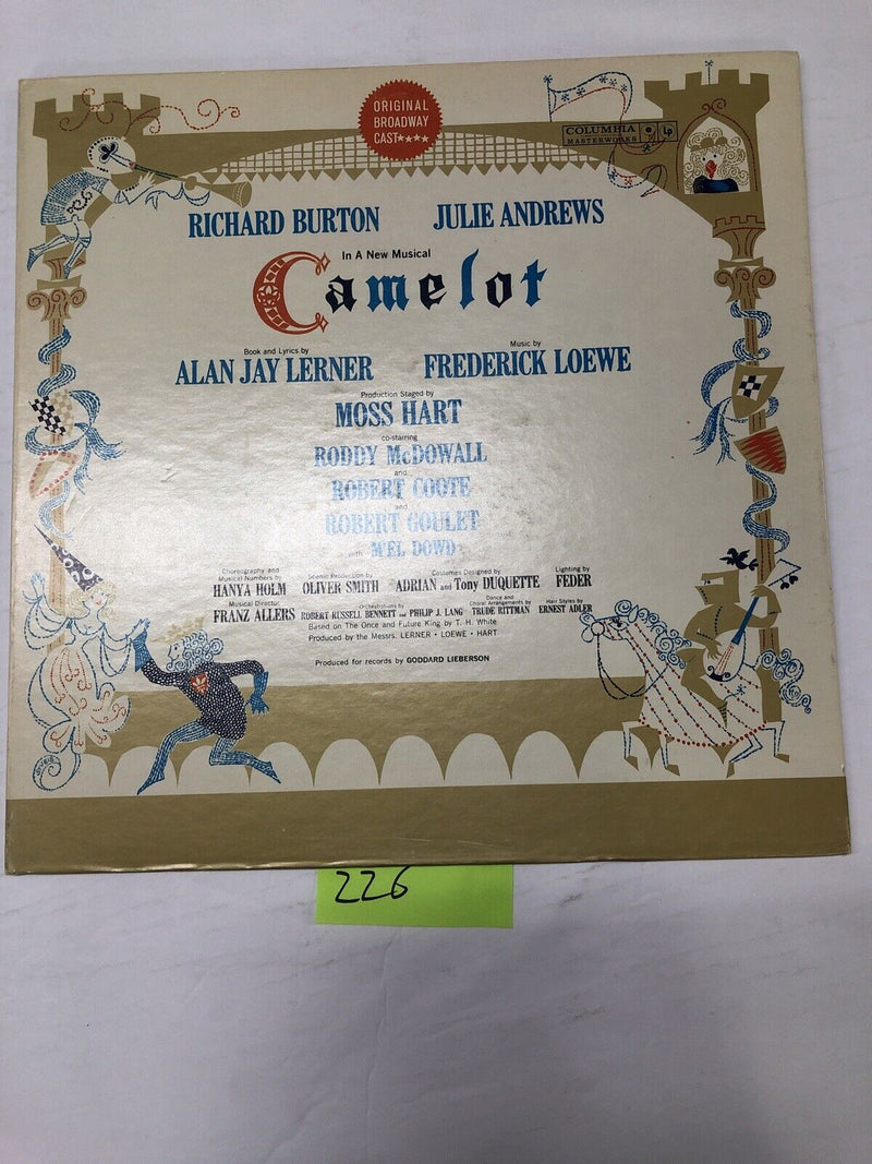 Camelot Original Broadway Cast Recording  Vinyl LP Album