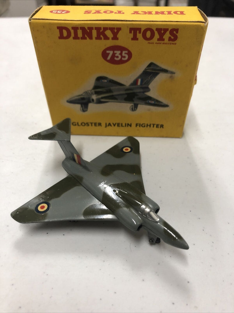 Dinky Toys No 735 Gloster Javelin Fighter Plane Mint Original Box