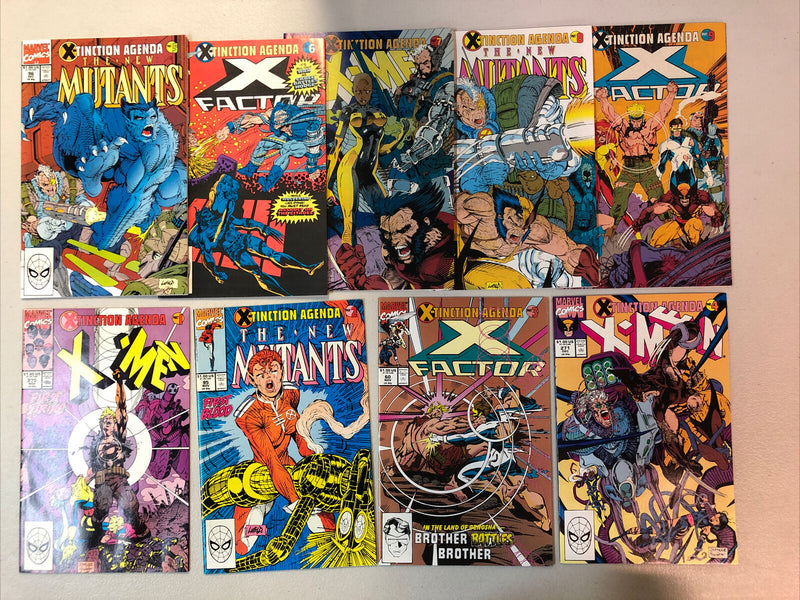 X-Tinction Agenda Lot (1990) 9-part storyline (VF+/NM) Complete Set Run X-Men