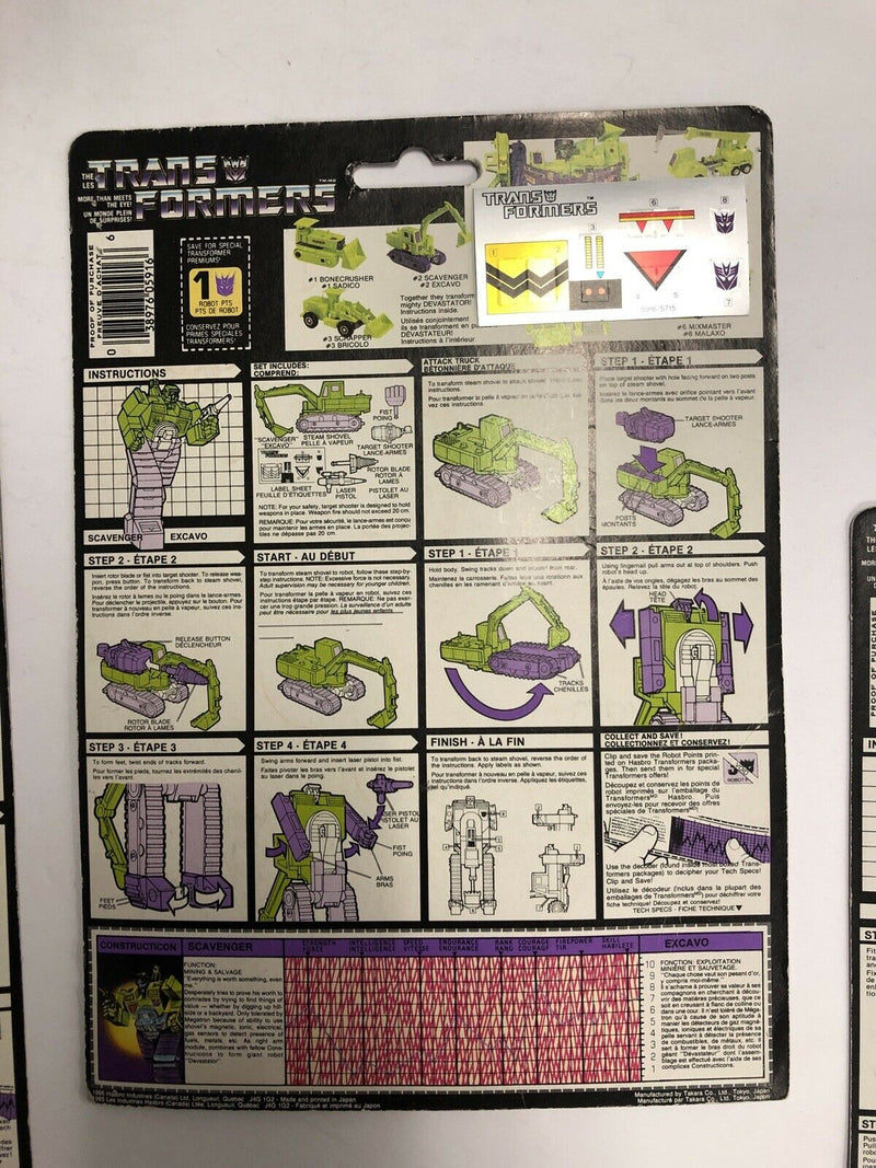 1985 Vintage Transformers Devastor G1 Complete With Instructions