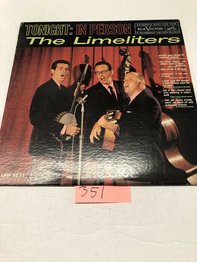The Limeliters Tonight in Person Vinyl  LP Album