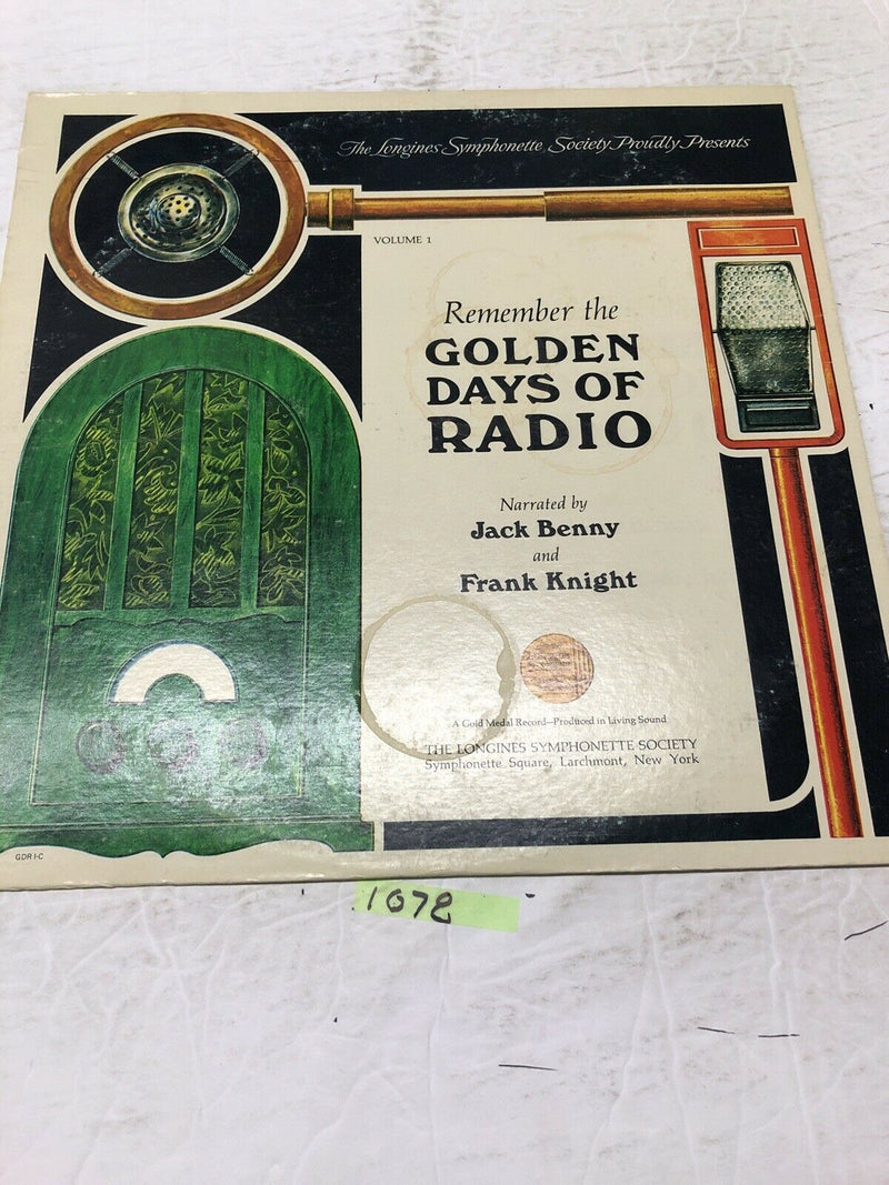 Remember The Golden Days Of Radio Volume 1 By Jack Benny Vinyl  LP Album