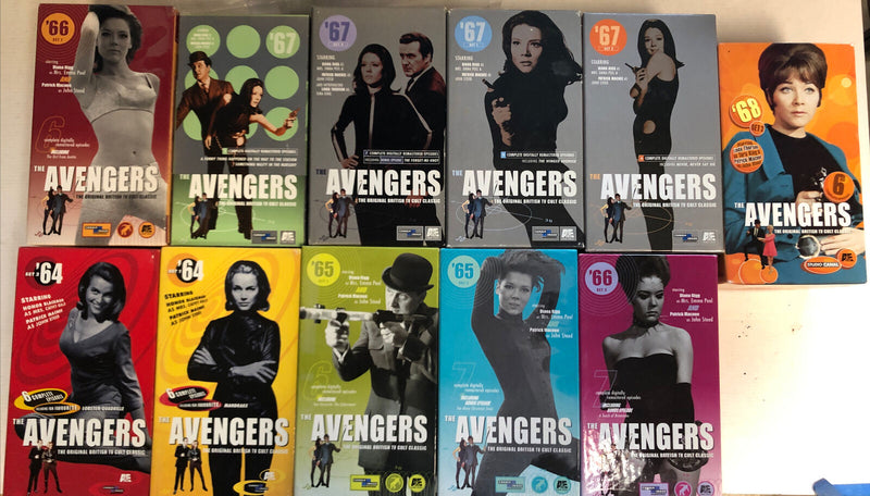 The Avengers T.v  Show (2000)64,65,66,67,68 Vhs Box Set Collection Bundle