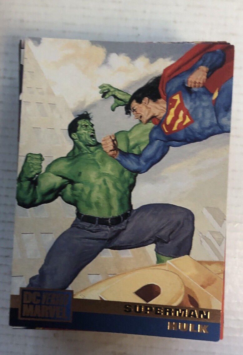 DC Versus Marvel Trading Card (1995) - Superman vs Hulk Complete ( Sold As Is)