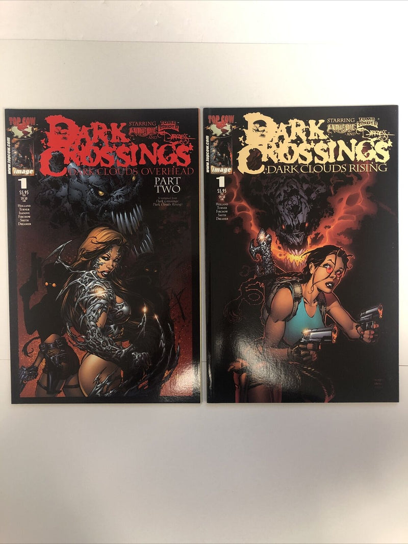 Dark Crossings (2000) 2 part story (VF/NM) Complete Set Witchblade Tomb Raider
