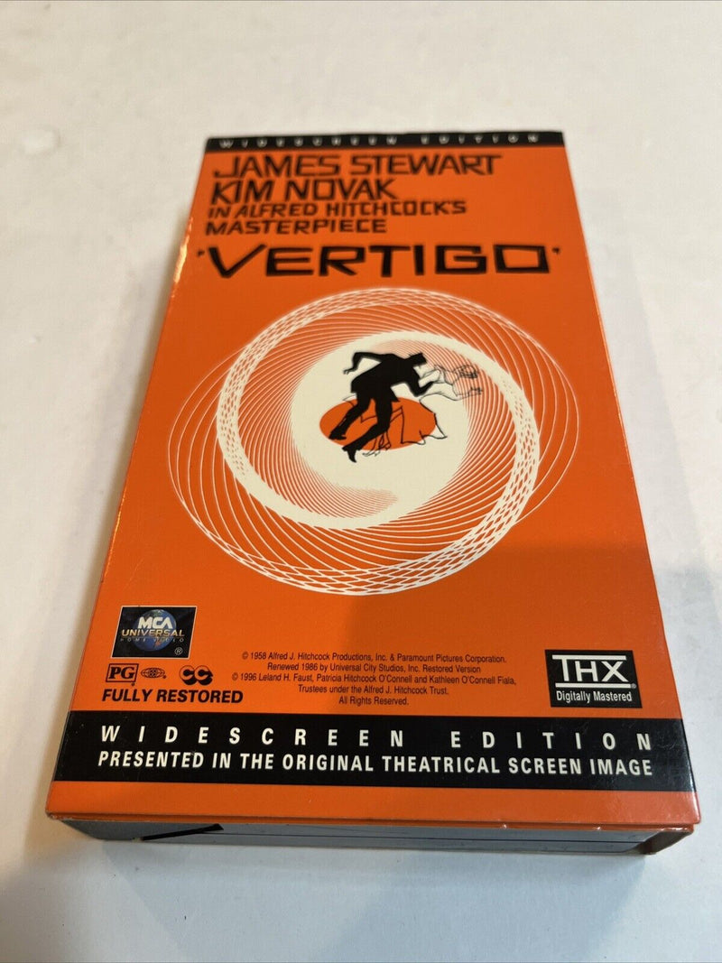 Alfred Hitchcock Vertigo (VHS, 1997, Restored, remastered, widescreen version)