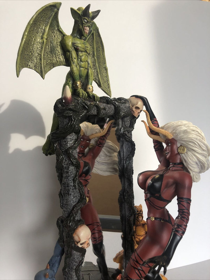 Lady Demon(2000) In Her Mirror Resin Statue| Eternal Toys|Chaos Comics| Not Used