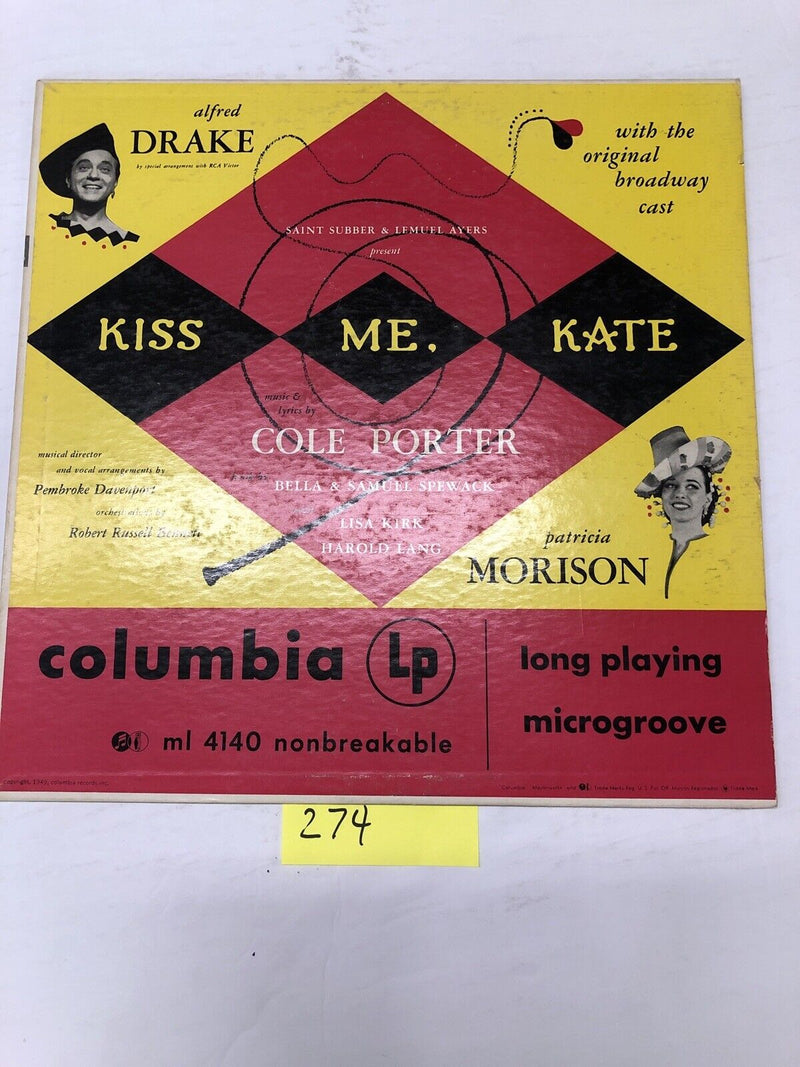 Kiss Me Kate Original Broadway Cast  Vinyl  LP Album