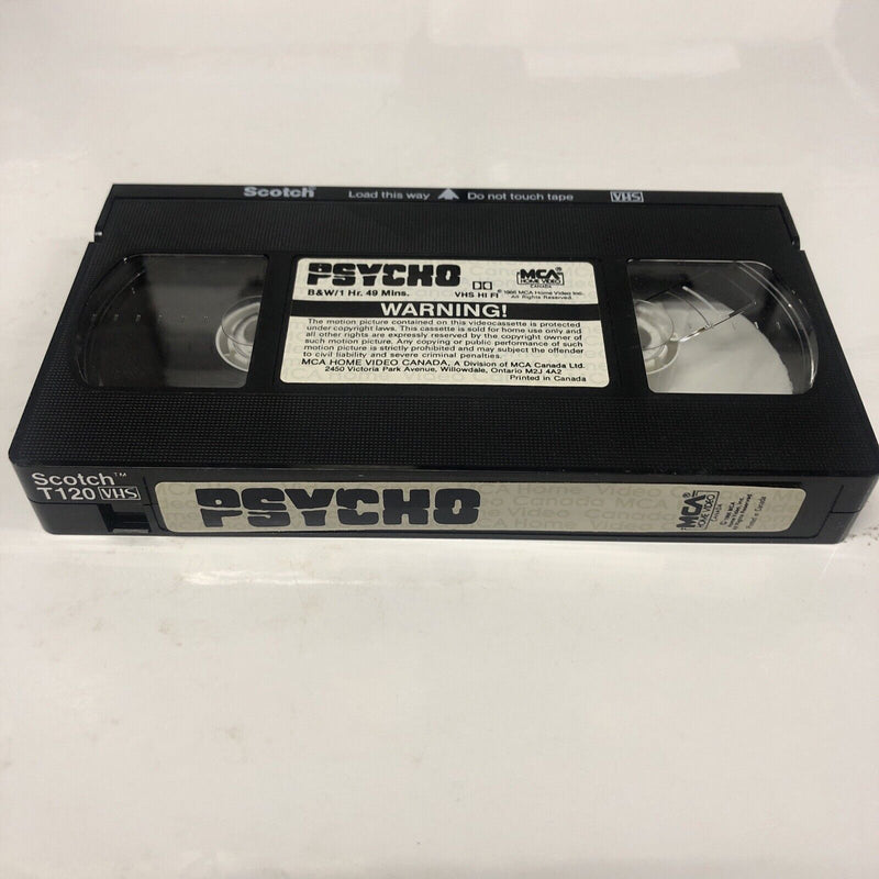 Psycho (1986) VHS Alfred Hitchcock • Anthony Perkins • MCA Home Video