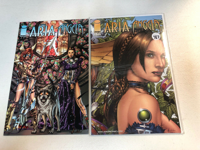 Aria Angela (2000) #1 & 2 (VF/NM) Complete Set #1 is a wraparound cover
