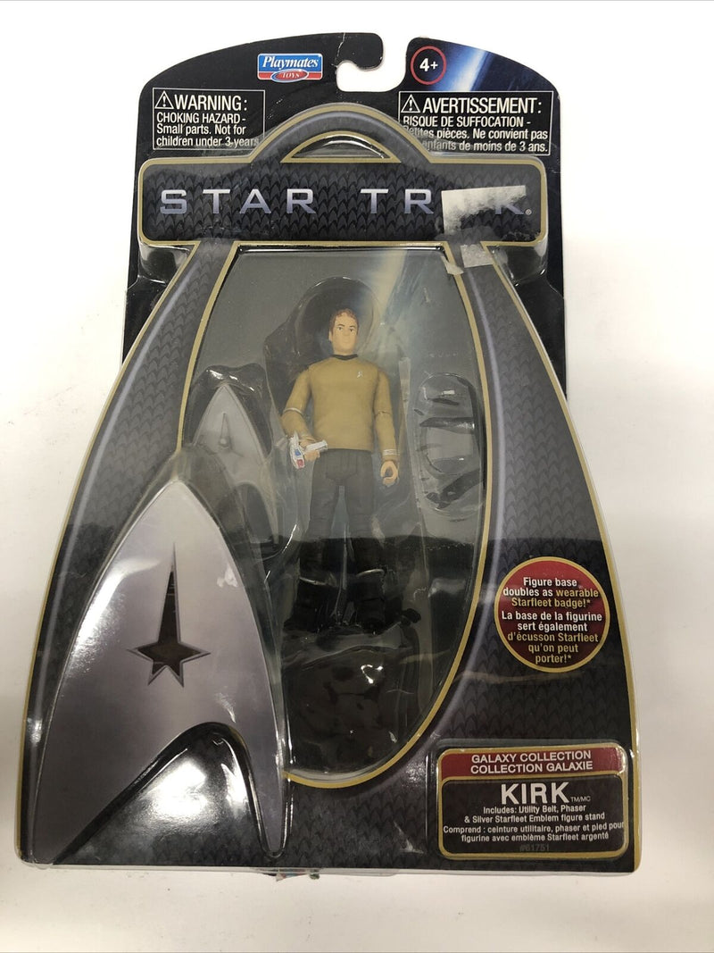 Star Trek Galaxy Collection Captain Kirk Limited W/ Badge Stand Playmates