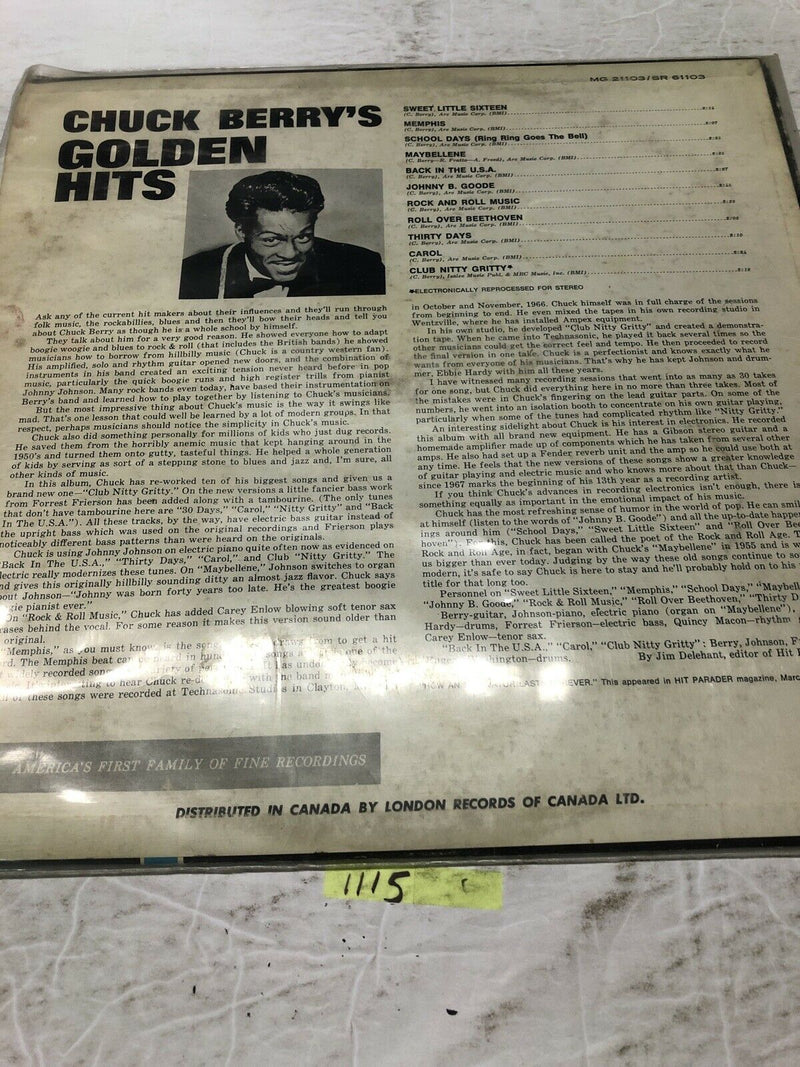 Chuck Berry’s Golden Hits Vinyl  LP Album