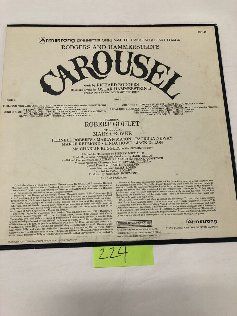 Carousel Original  Television Soundtrack Vinyl LP Album