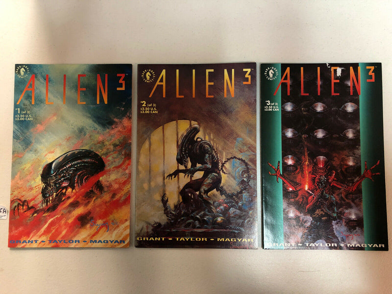 Alien3 (1992) 1 2 3 1-3 (VG/VF) Complete Set adapts movie Dark Horse
