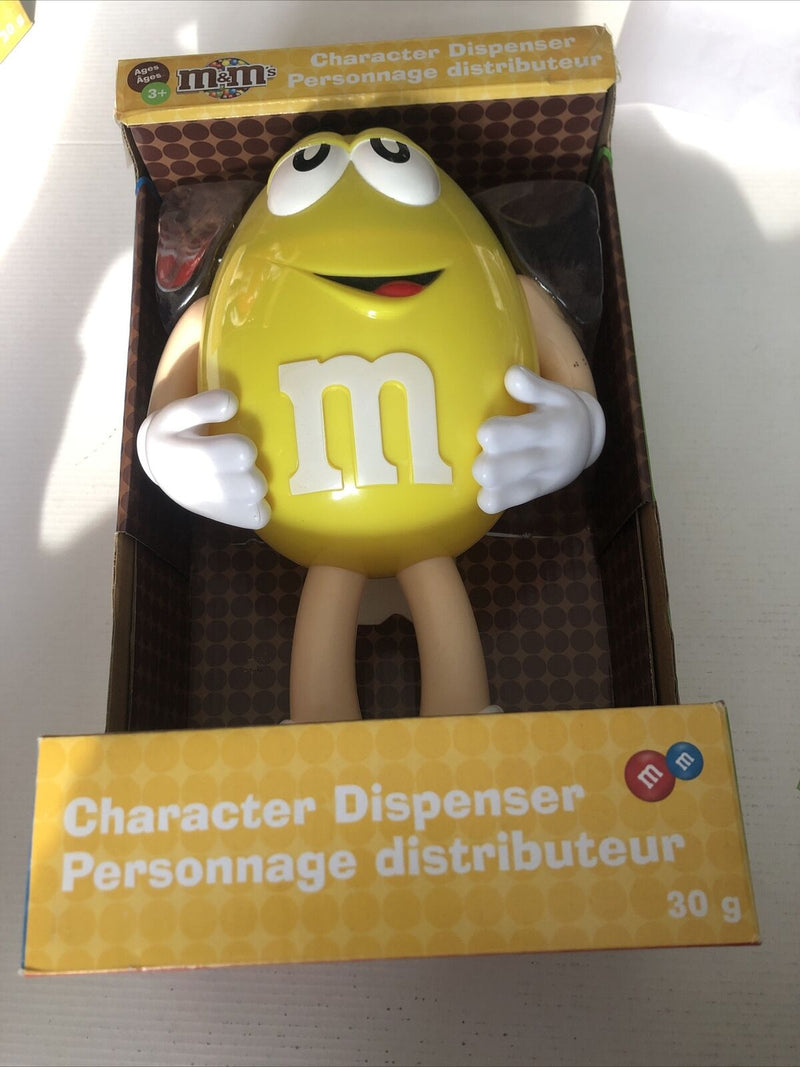 Yellow M&M Character Candy Dispenser Stand Up Official Spokesperson 2012
